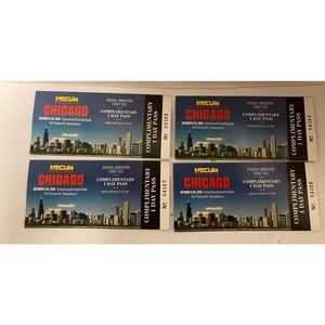 4 Mecum Auctions Complementary Passes October 2015 Chicago Unused
